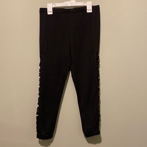 Black Mesh Capri Leggings (Size S)